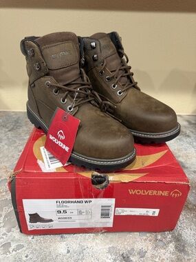 Wolverine Brown Floorhand WP Lace-Up Work Boots